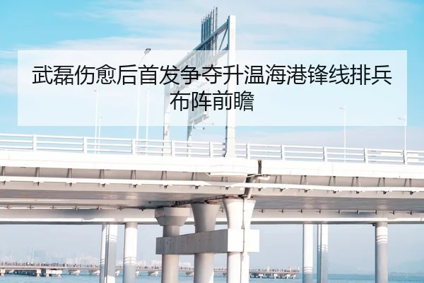 武磊伤愈后首发争夺升温海港锋线排兵布阵前瞻